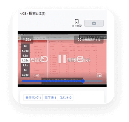 倍速表示、スキップ機能